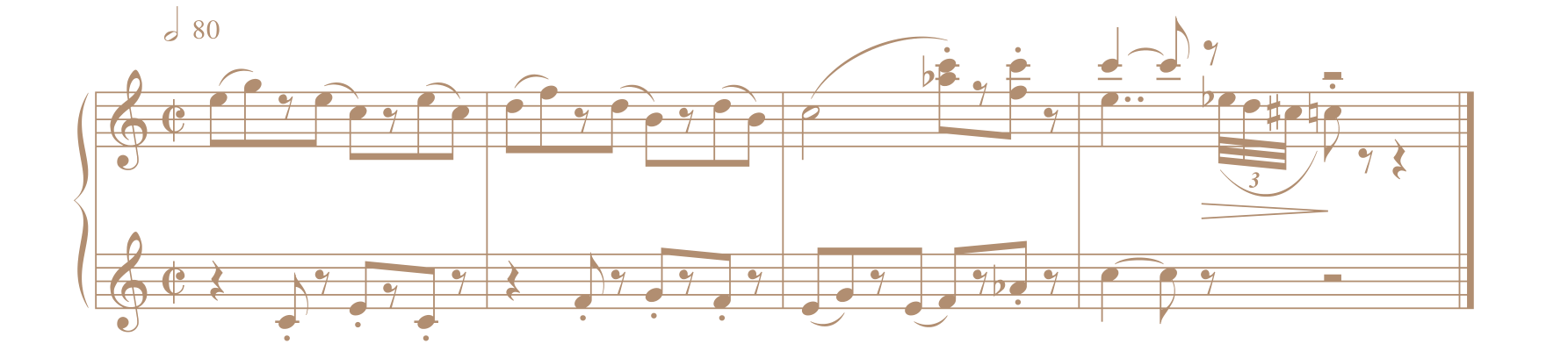 The opening of “Seoul Ragtime” by Henrik Wiese